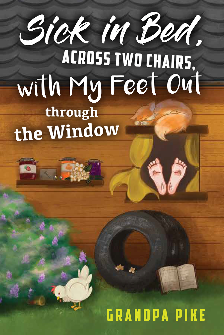 Sick In Bed Across Two Chairs , With My Feet Out Through The Window